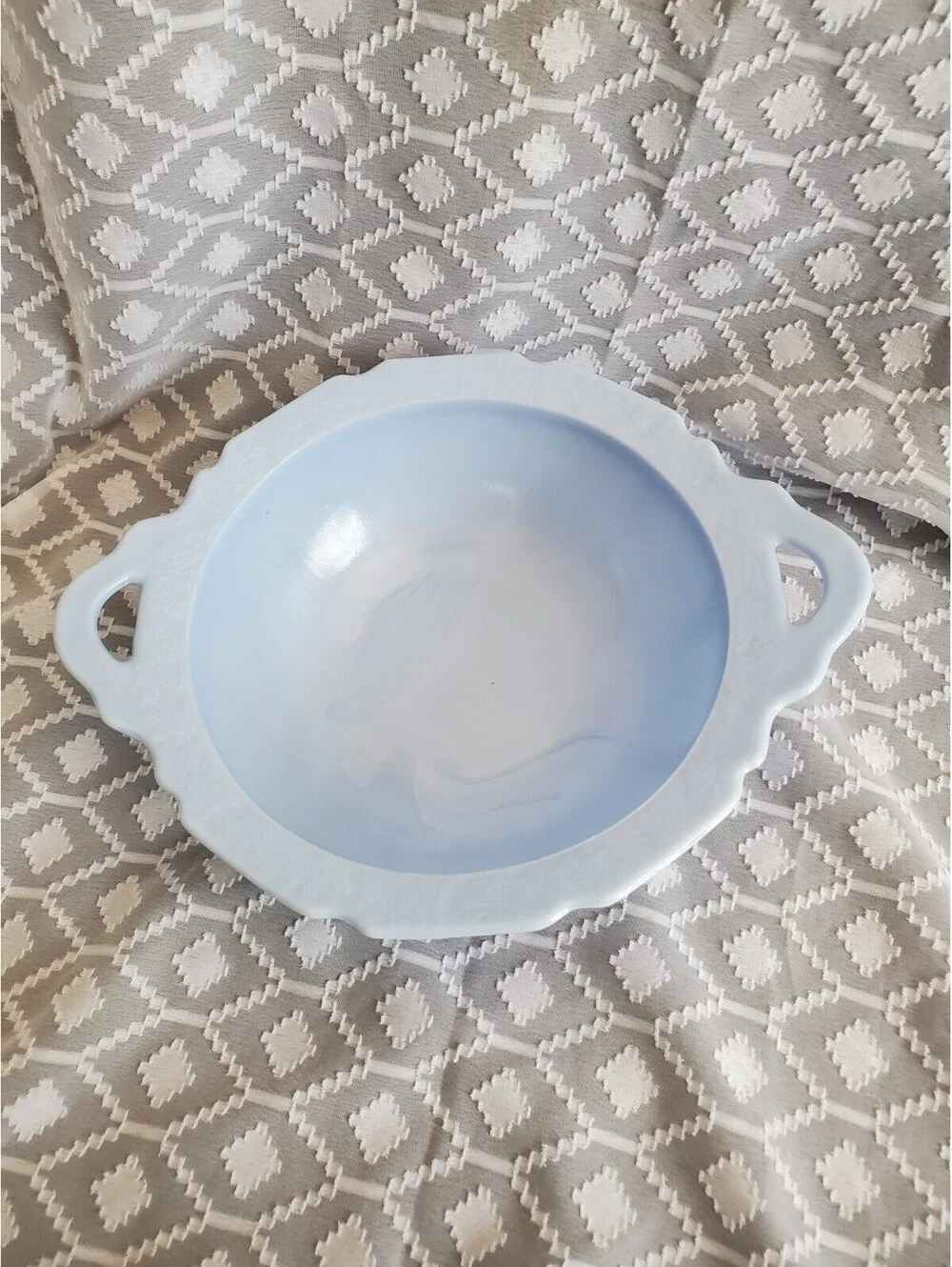 Vtv Jeanette Glass Cherry Blossom Blue Bowl